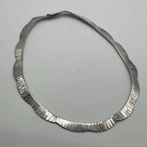 Elegant Italy 925 Sterling silver Piano key bib necklace - Picture 4 of 8